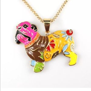 Colorful Bulldog Necklace